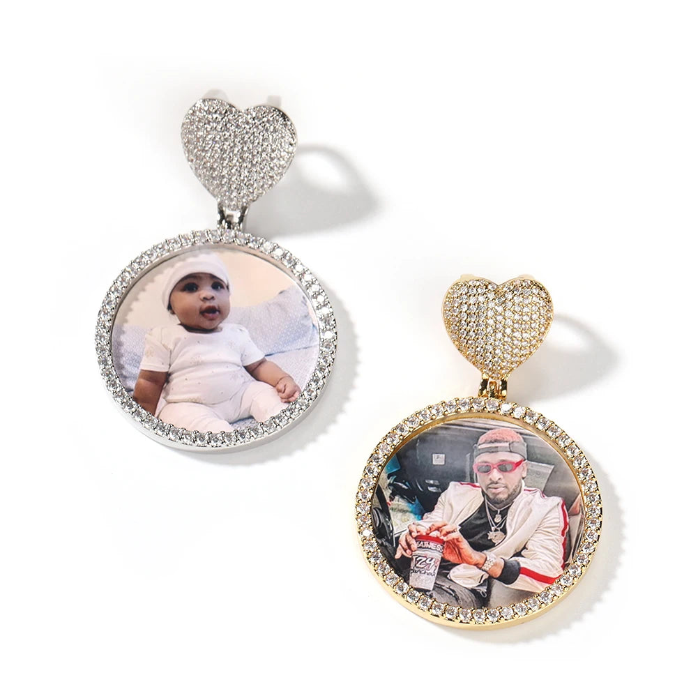 Custom Heart Photo Pendant