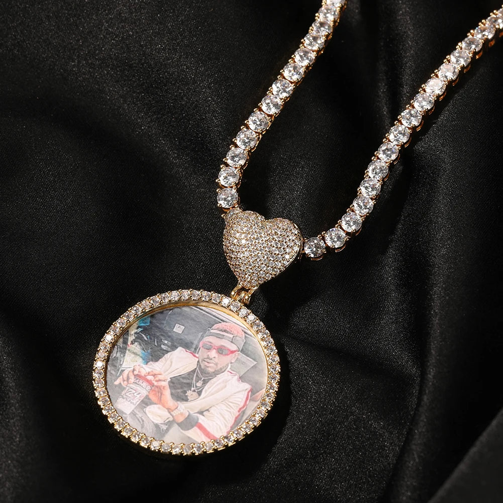 Custom Heart Photo Pendant