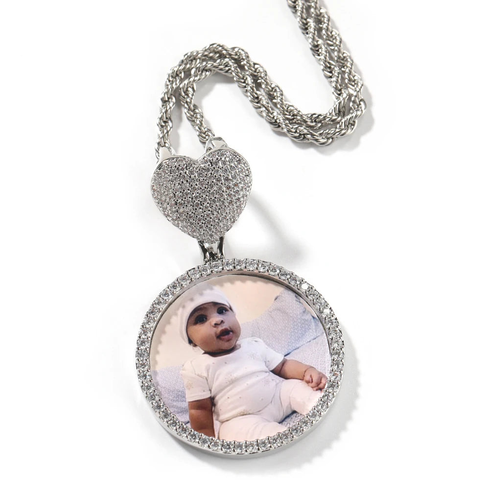 Custom Heart Photo Pendant