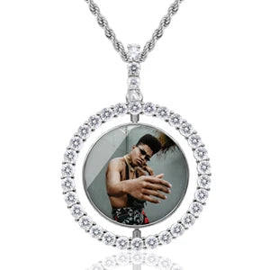 Big Ice Duo Photo Pendant