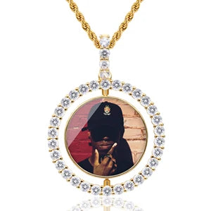 Big Ice Duo Photo Pendant