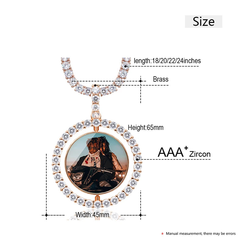Big Ice Duo Photo Pendant