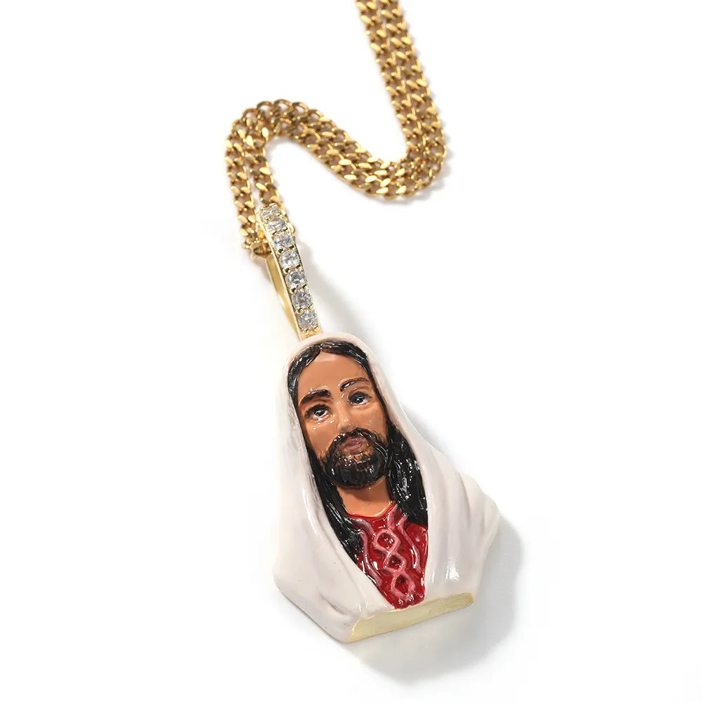 Enamel Jesus Pendant