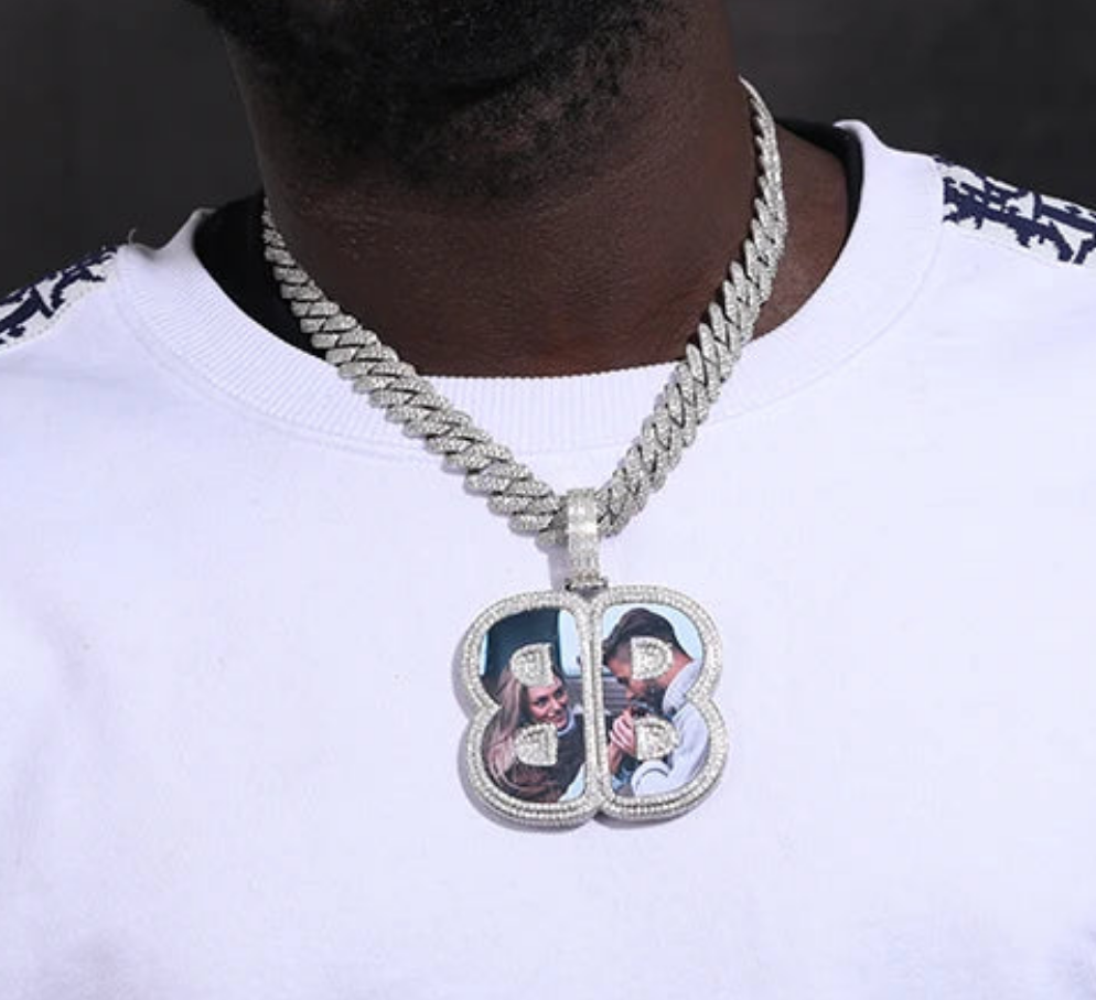 Forever Iced Custom Photo Pendant β VVS Moissanite