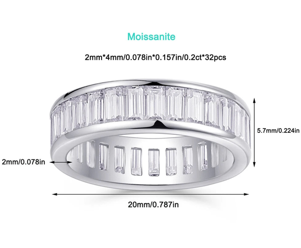 4mm Emerald Cut Ring