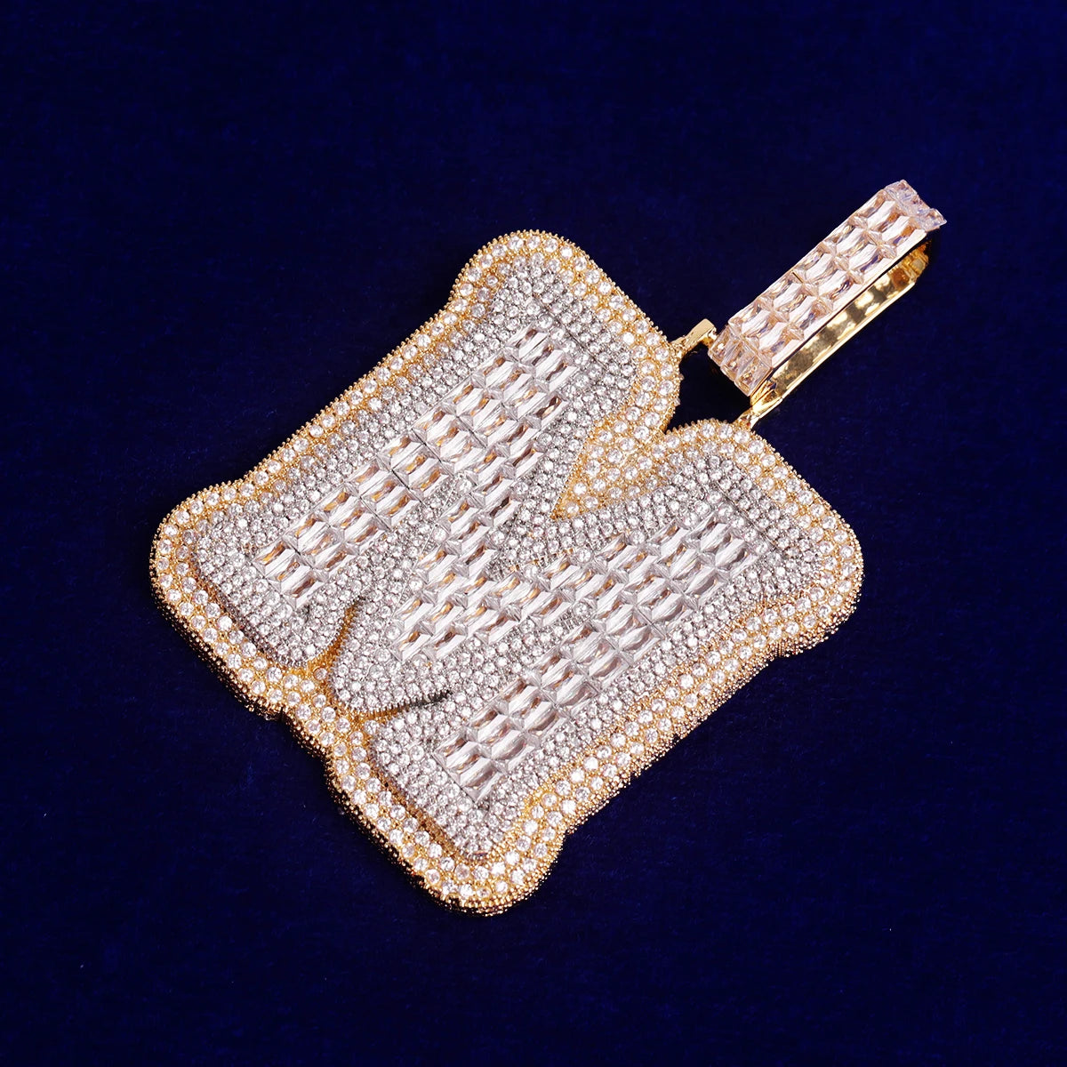 Single Letter Baguette Initial Pendant