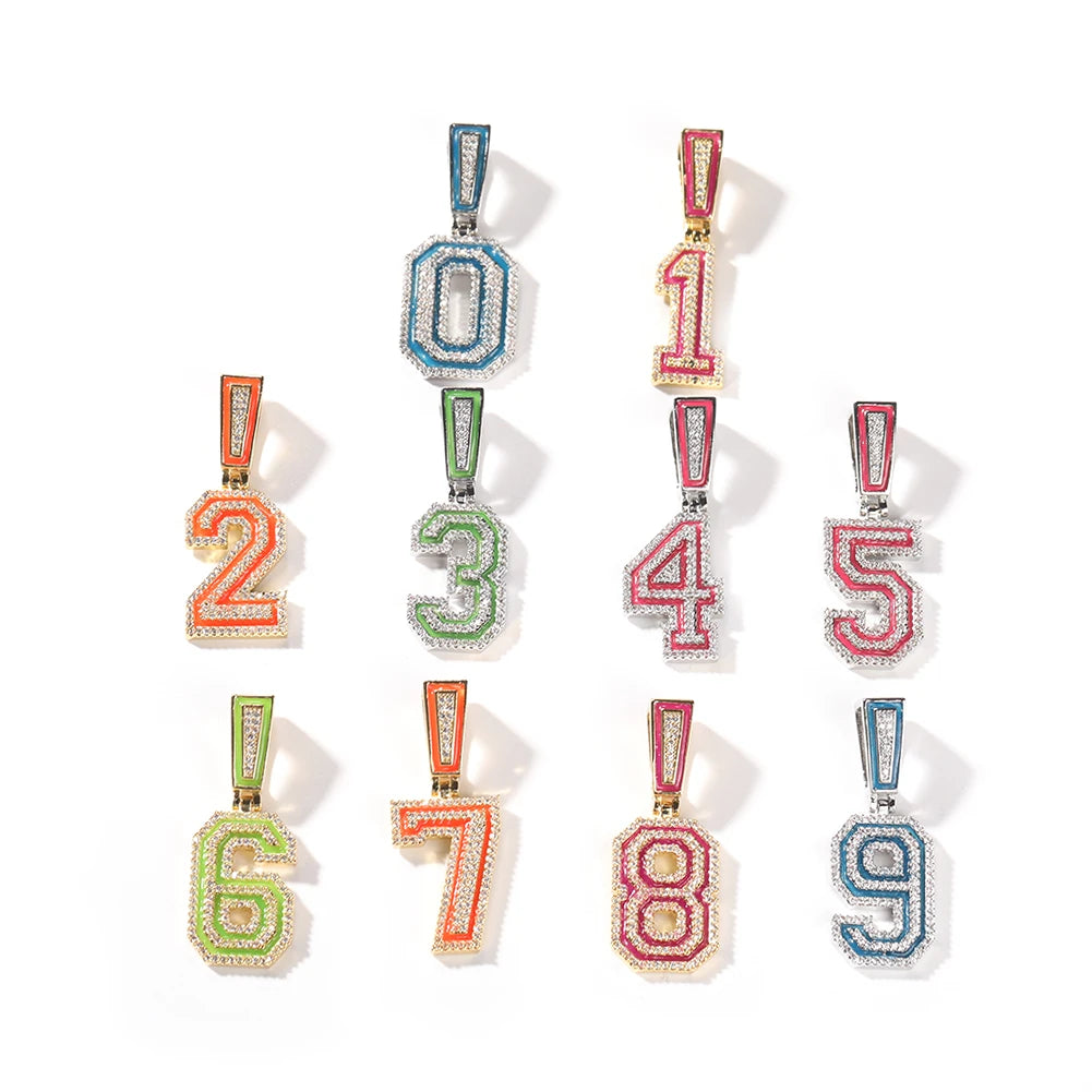 Custom Icy Block Letters Glow In The Dark Name Pendant
