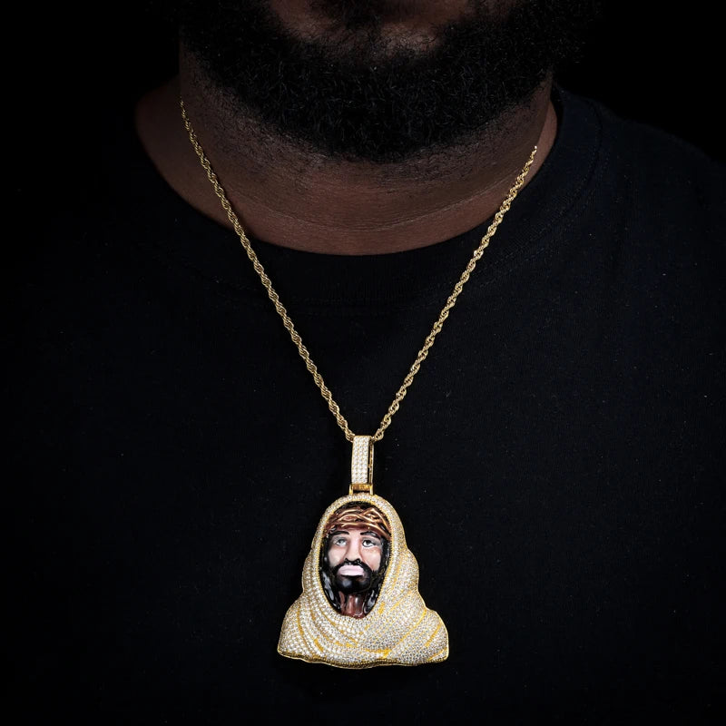 Iced Out 3d Jesus Pendant
