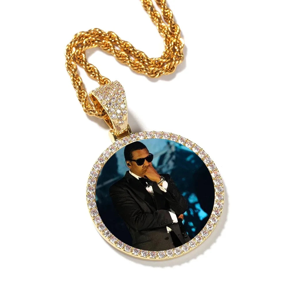 Medium Round Custom Photo Pendant 4CM