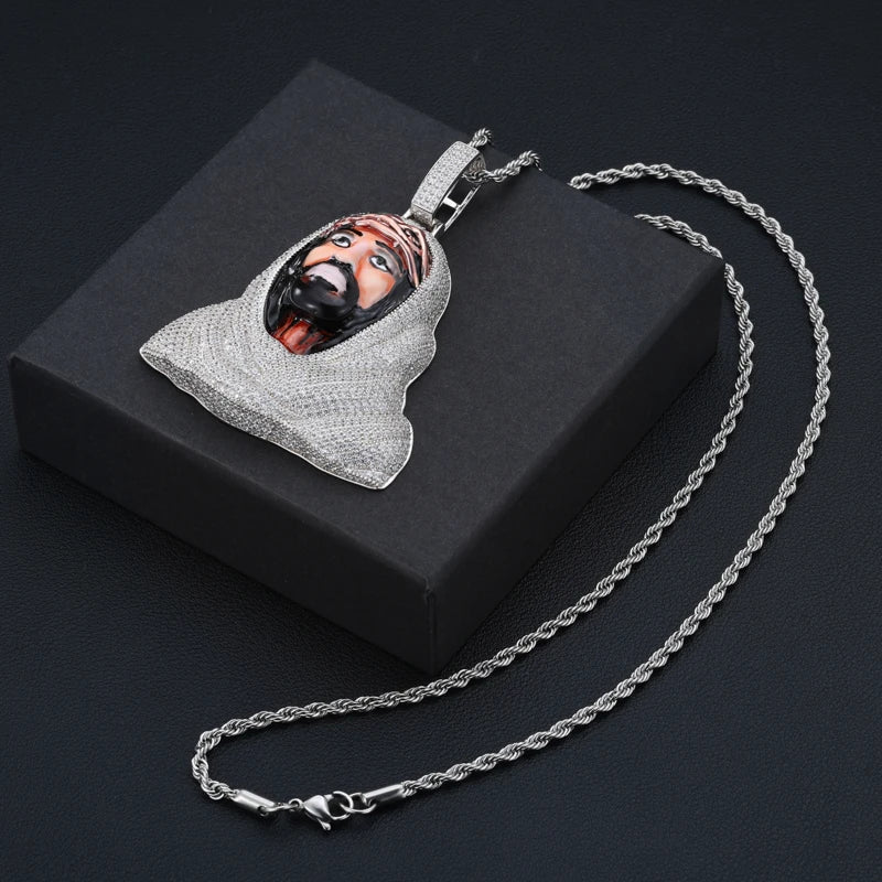 Iced Out 3d Jesus Pendant