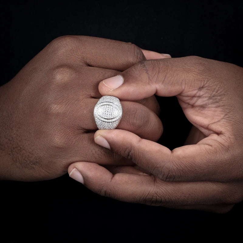 Iced Out Oval Ring