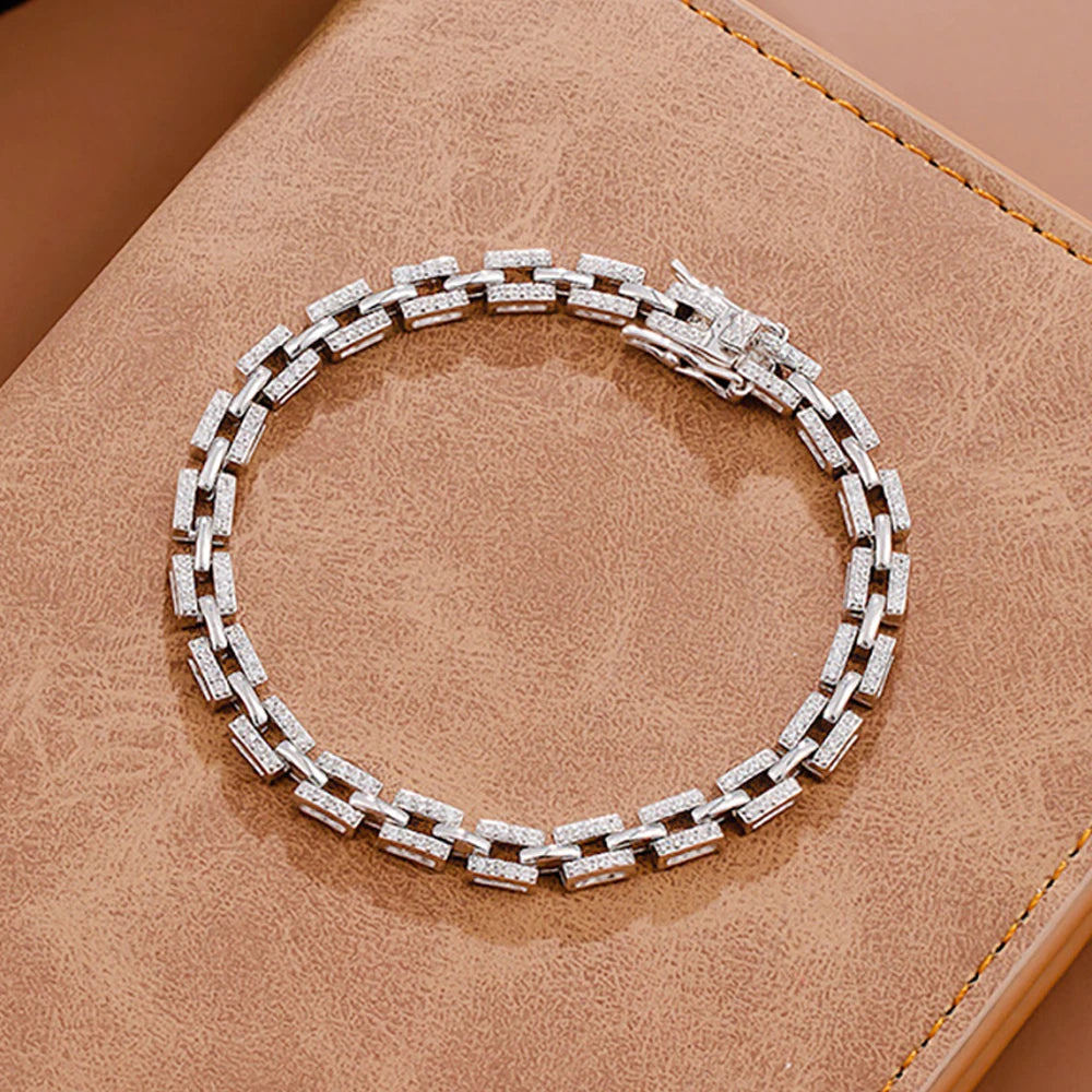 1MM Moissanite Cuban Bracelet