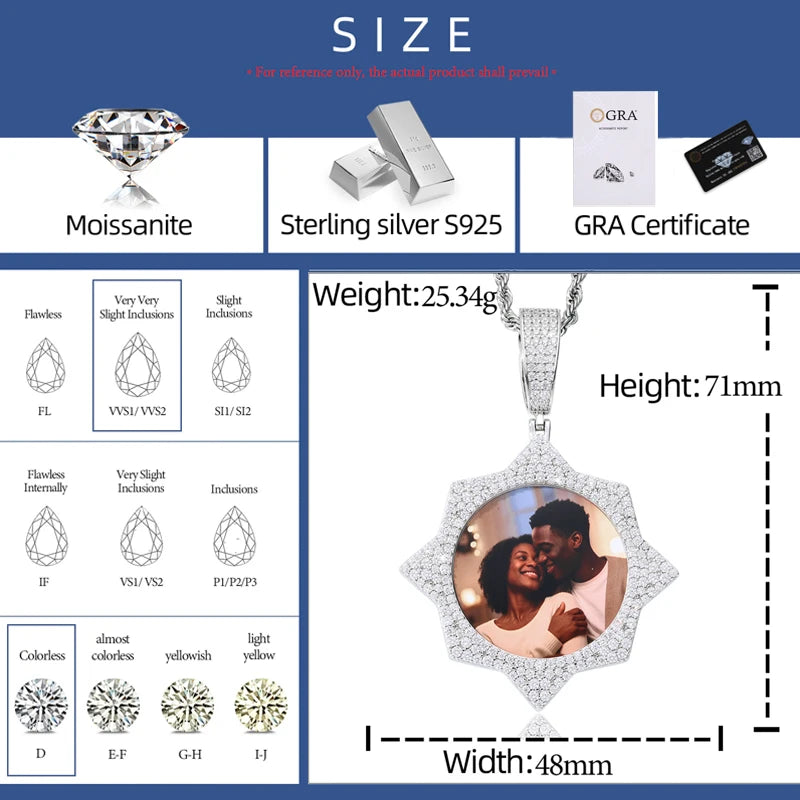 Luxe Star Moissanite Picture Pendant