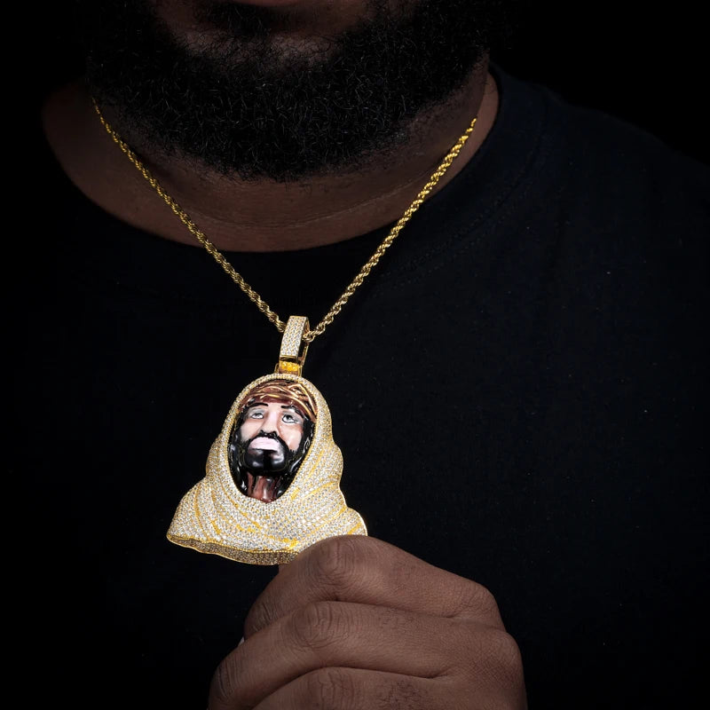 Iced Out 3d Jesus Pendant