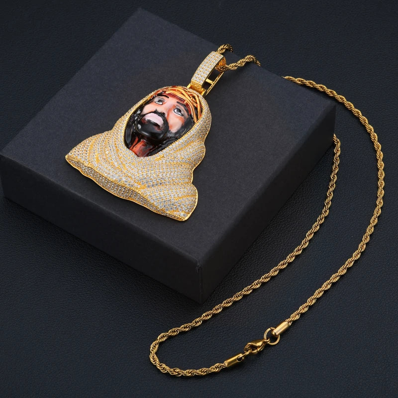 Iced Out 3d Jesus Pendant