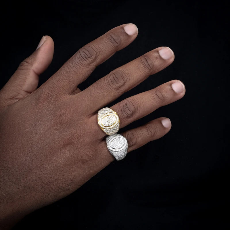 Iced Out Oval Ring