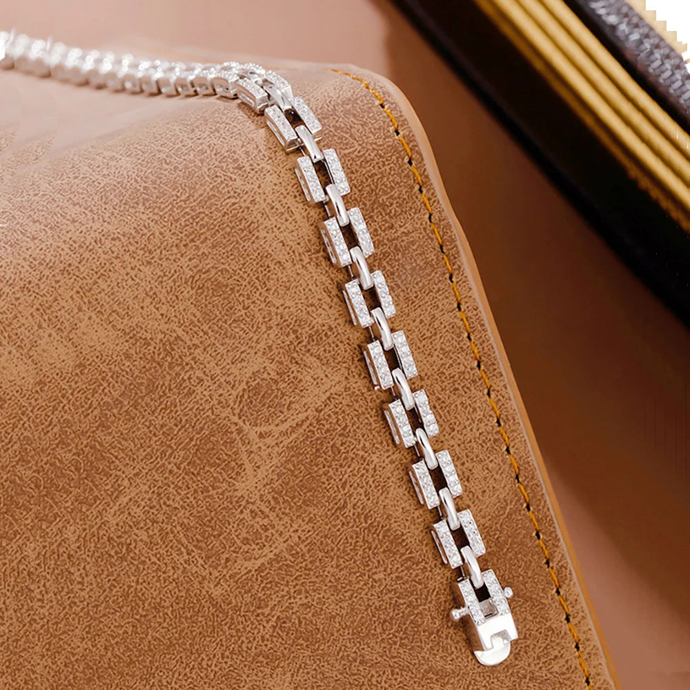 1MM Moissanite Cuban Bracelet