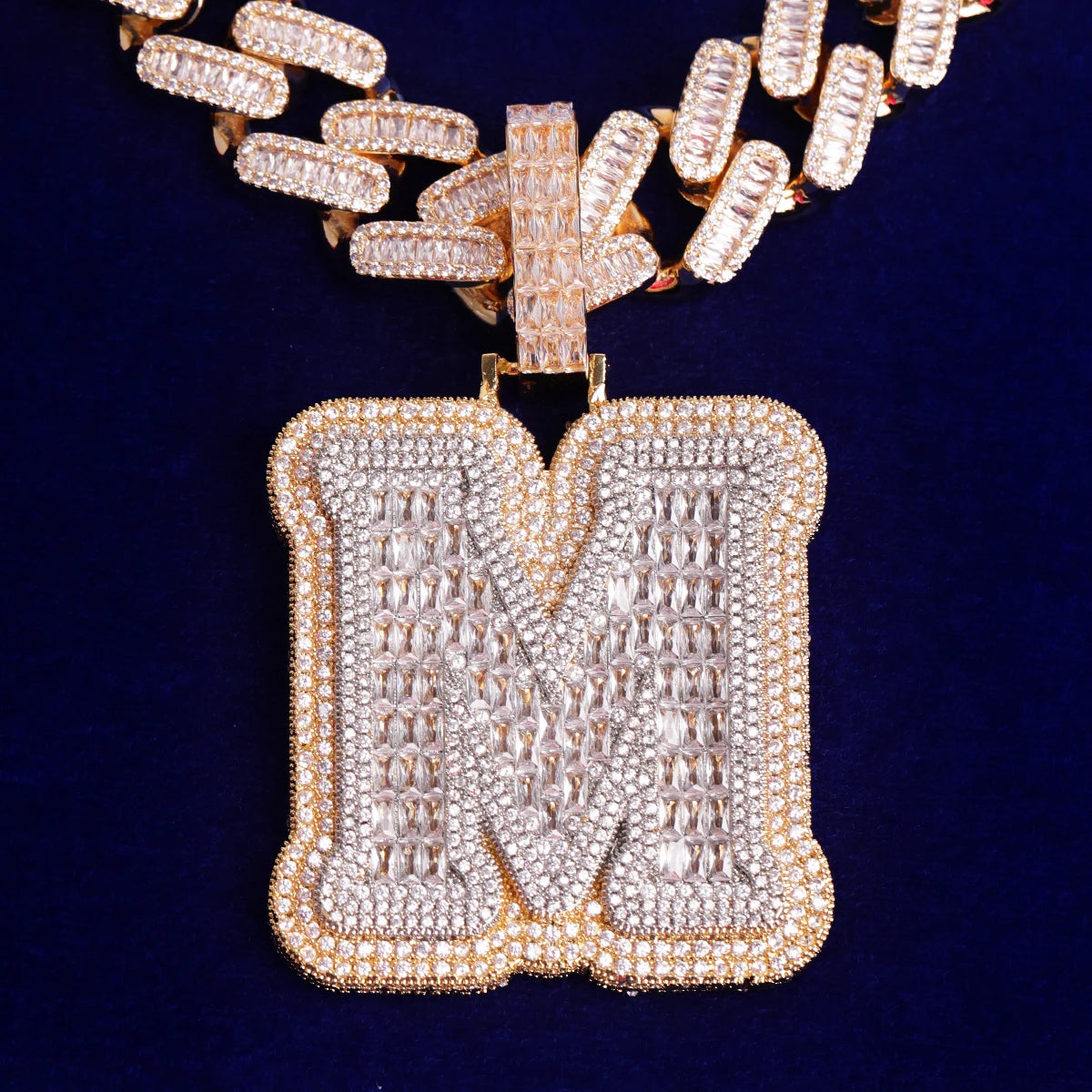 Single Letter Baguette Initial Pendant
