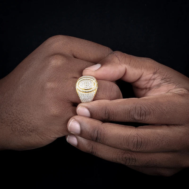 Iced Out Oval Ring