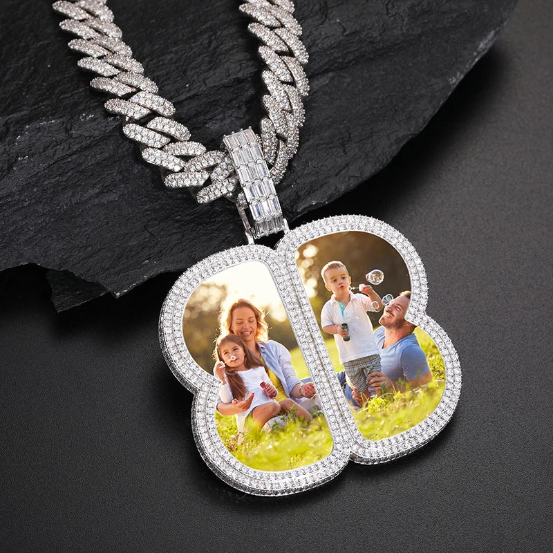 Forever Iced Custom Photo Pendant β VVS Moissanite