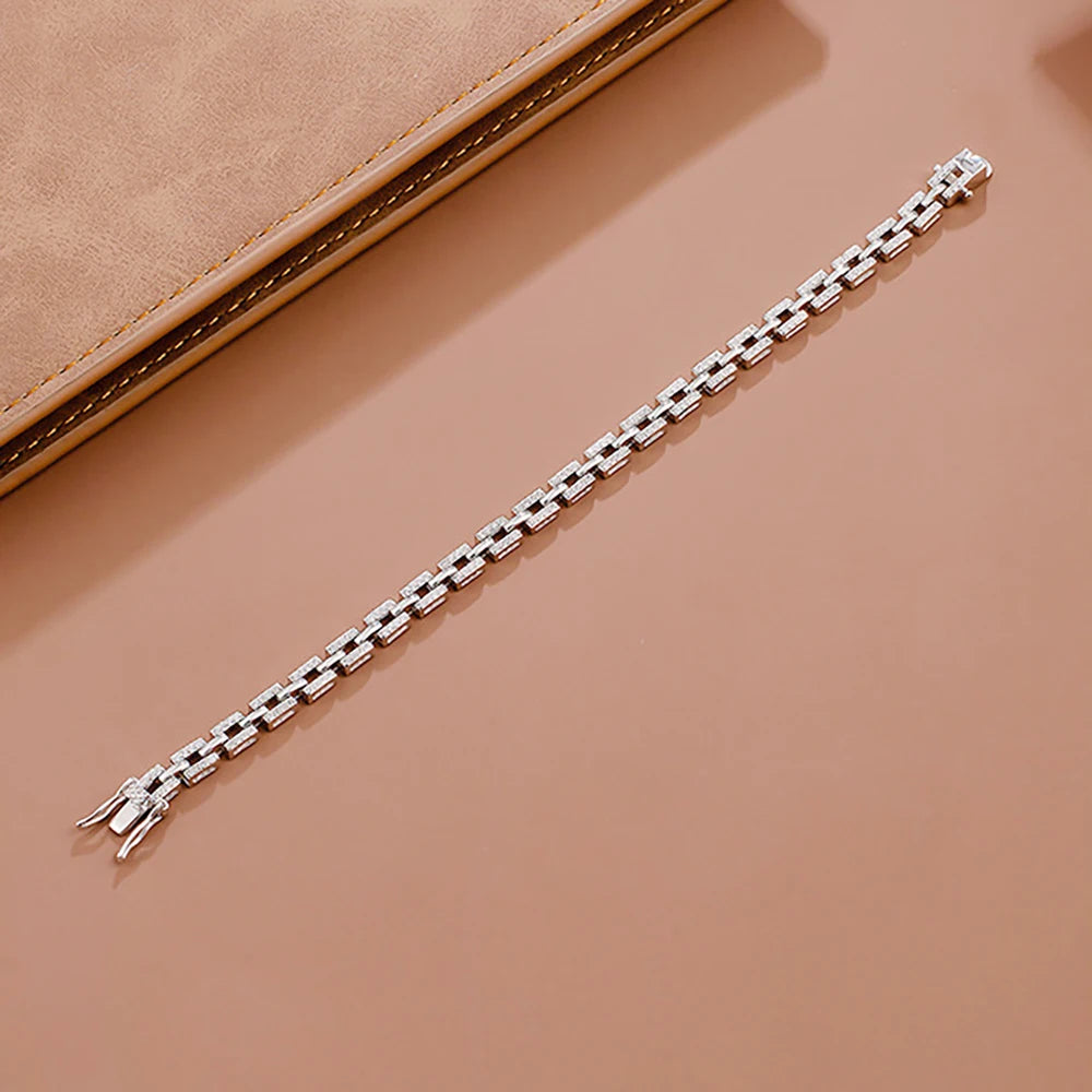 1MM Moissanite Cuban Bracelet