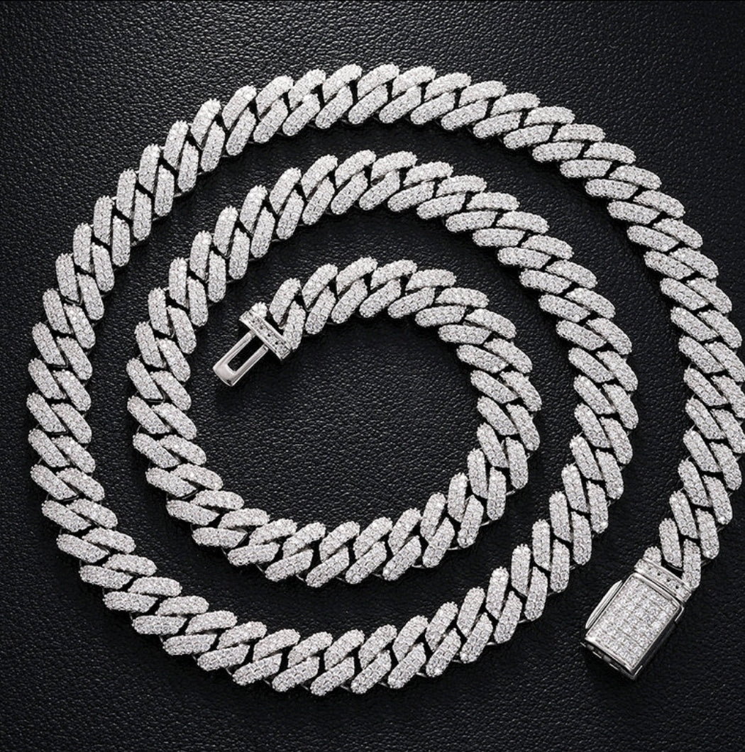 14MM Iced Out Miami Cuban Link Chain