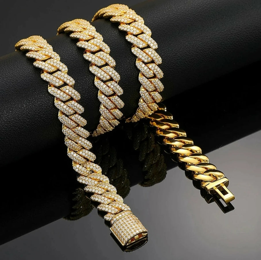 14MM Iced Out Miami Cuban Link Chain