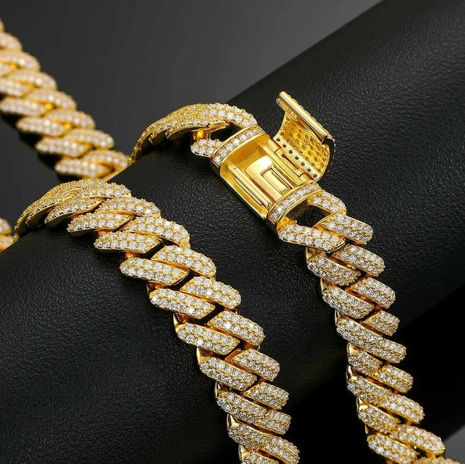 14MM Iced Out Miami Cuban Link Chain