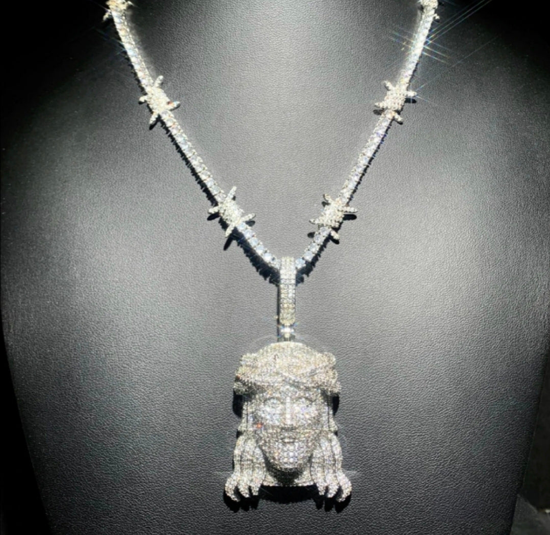 Jesus Micro Paved Pendant