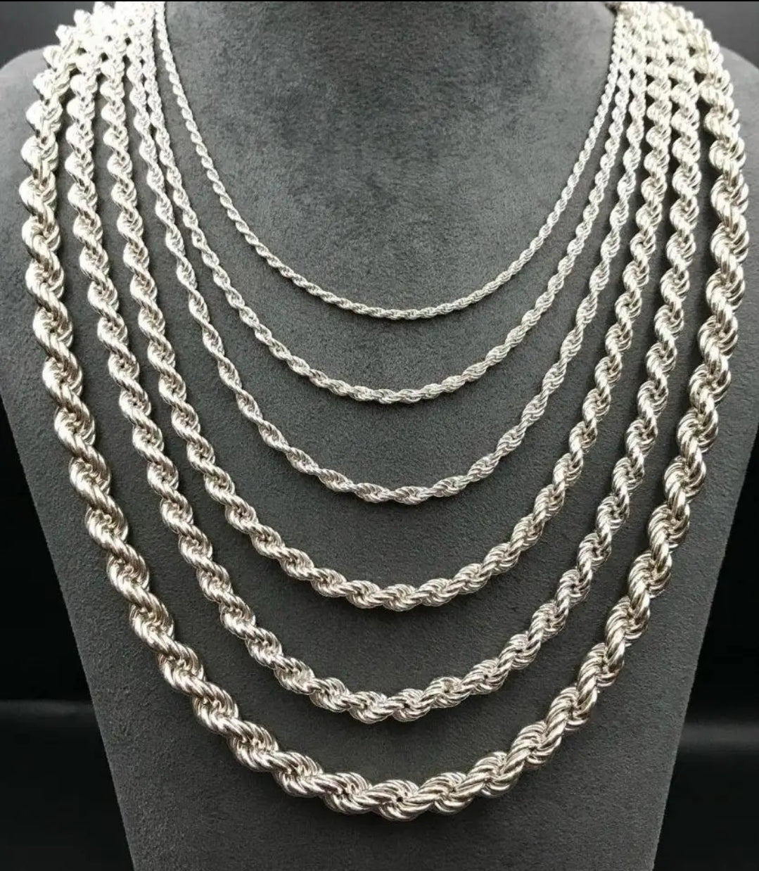 Sterling Silver Rope Chains