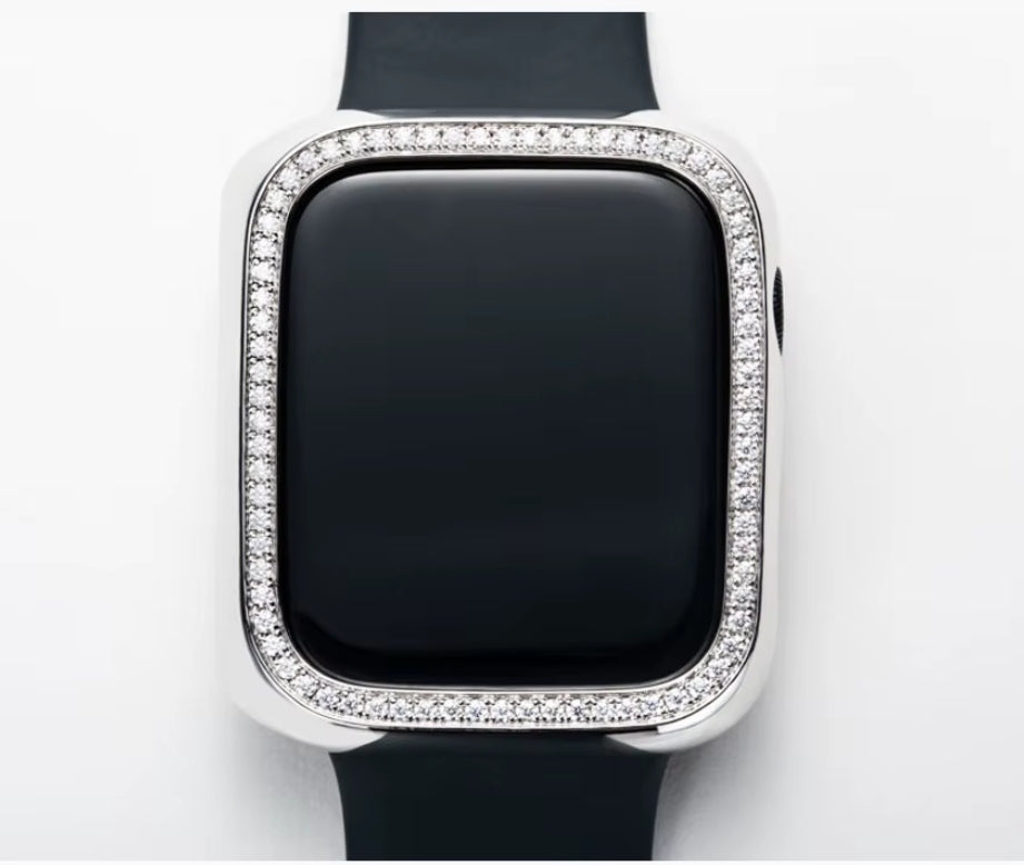 VVS Moissanite Apple Watch Bezel Series 7, 8, 9