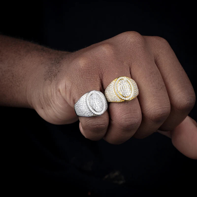 Iced Out Oval Ring