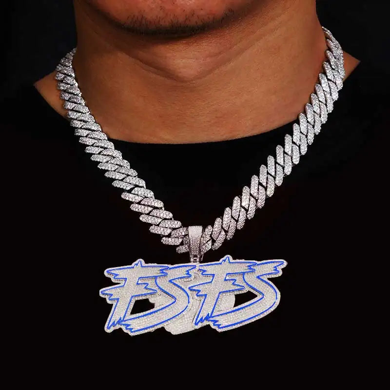 VVS Flashy Custom Name Letter Pendant