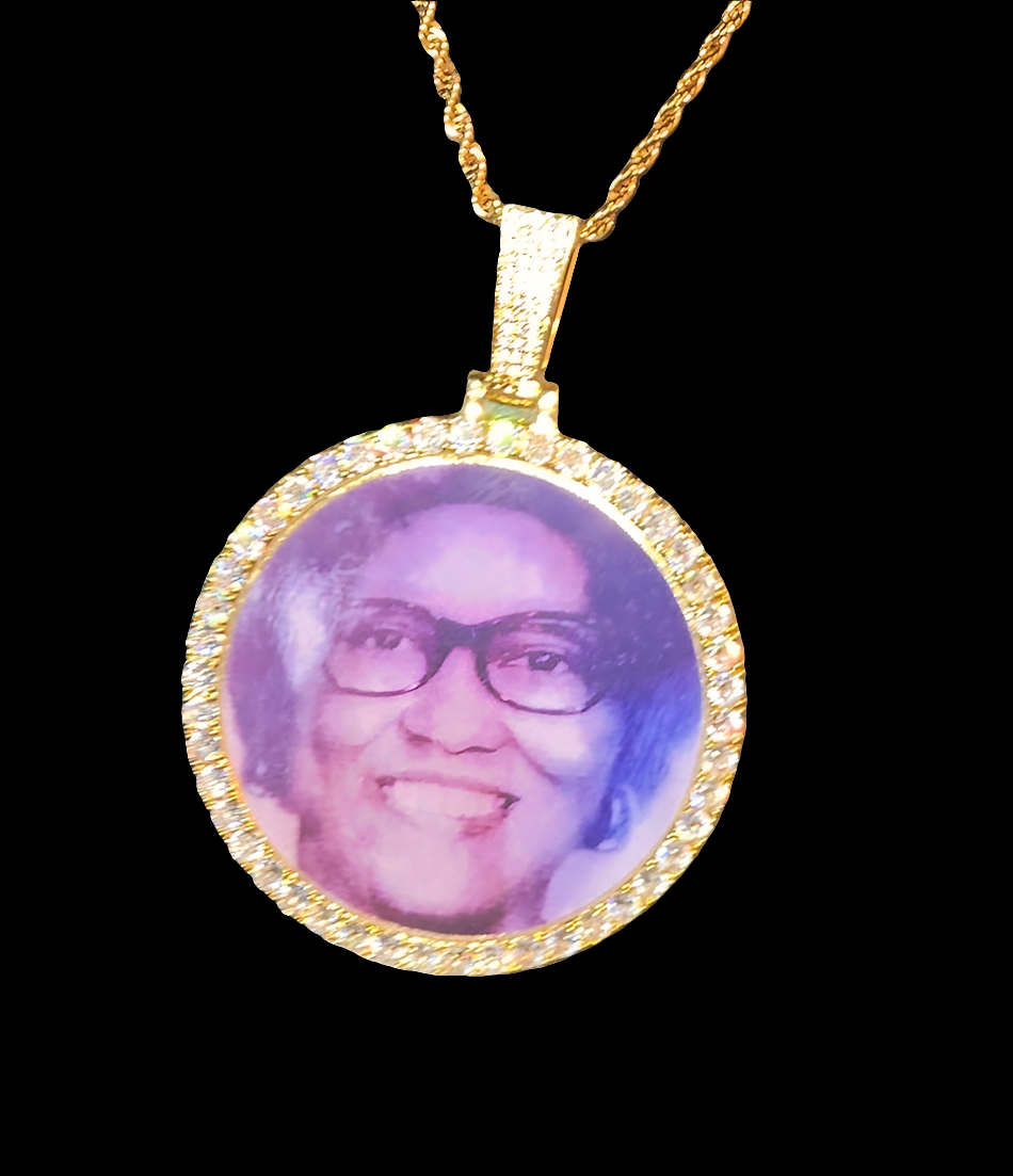 Large Round Custom Photo Pendant 6.8CM