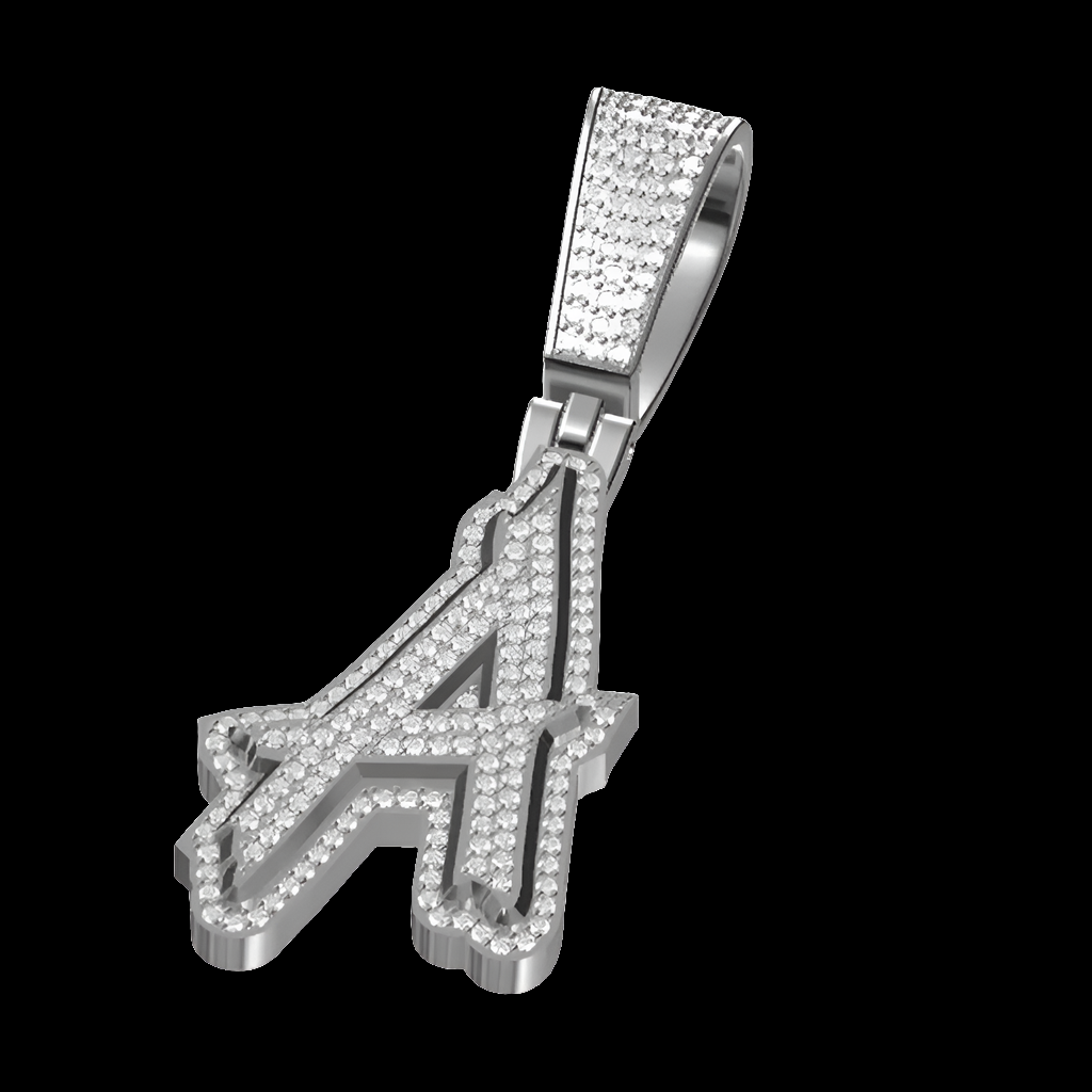 Alpha Ice Custom Initial Pendant