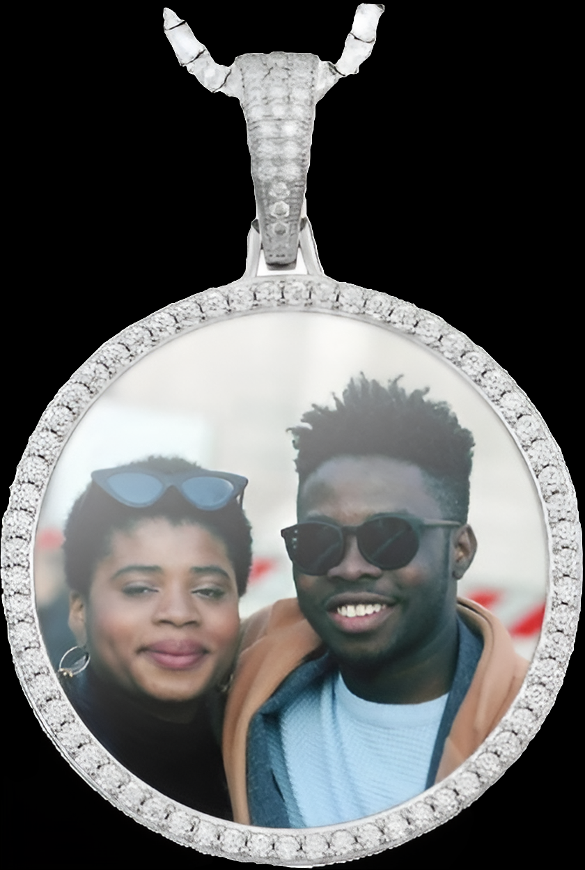 46MM Custom VVS Moissanite Photo Pendant