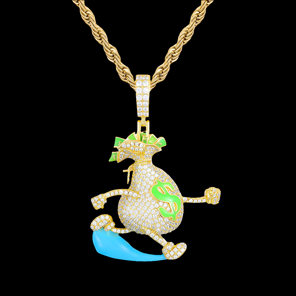 VVS Glowing Money Bag Pendant