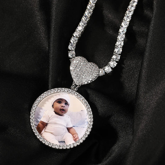 Custom Heart Photo Pendant