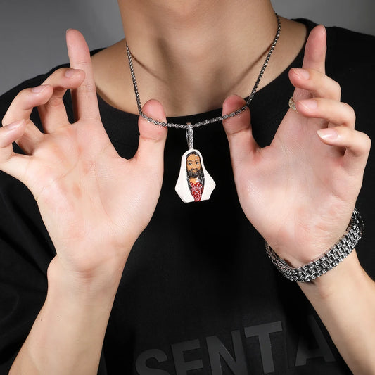 Enamel Jesus Pendant