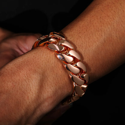 Rose Gold Cuban Link Chain 10-22mm