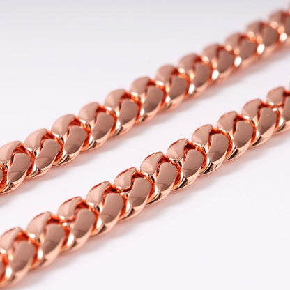 Rose Gold Cuban Link Chain 10-22mm