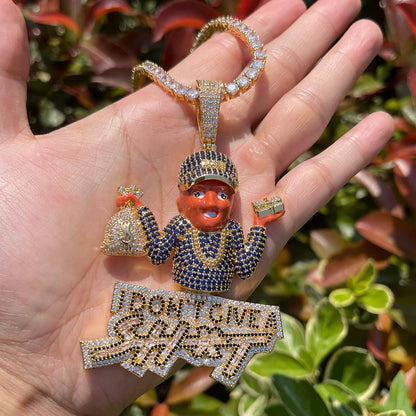 Iced Out I Don’t Give Pendant