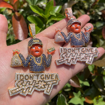Iced Out I Don’t Give Pendant