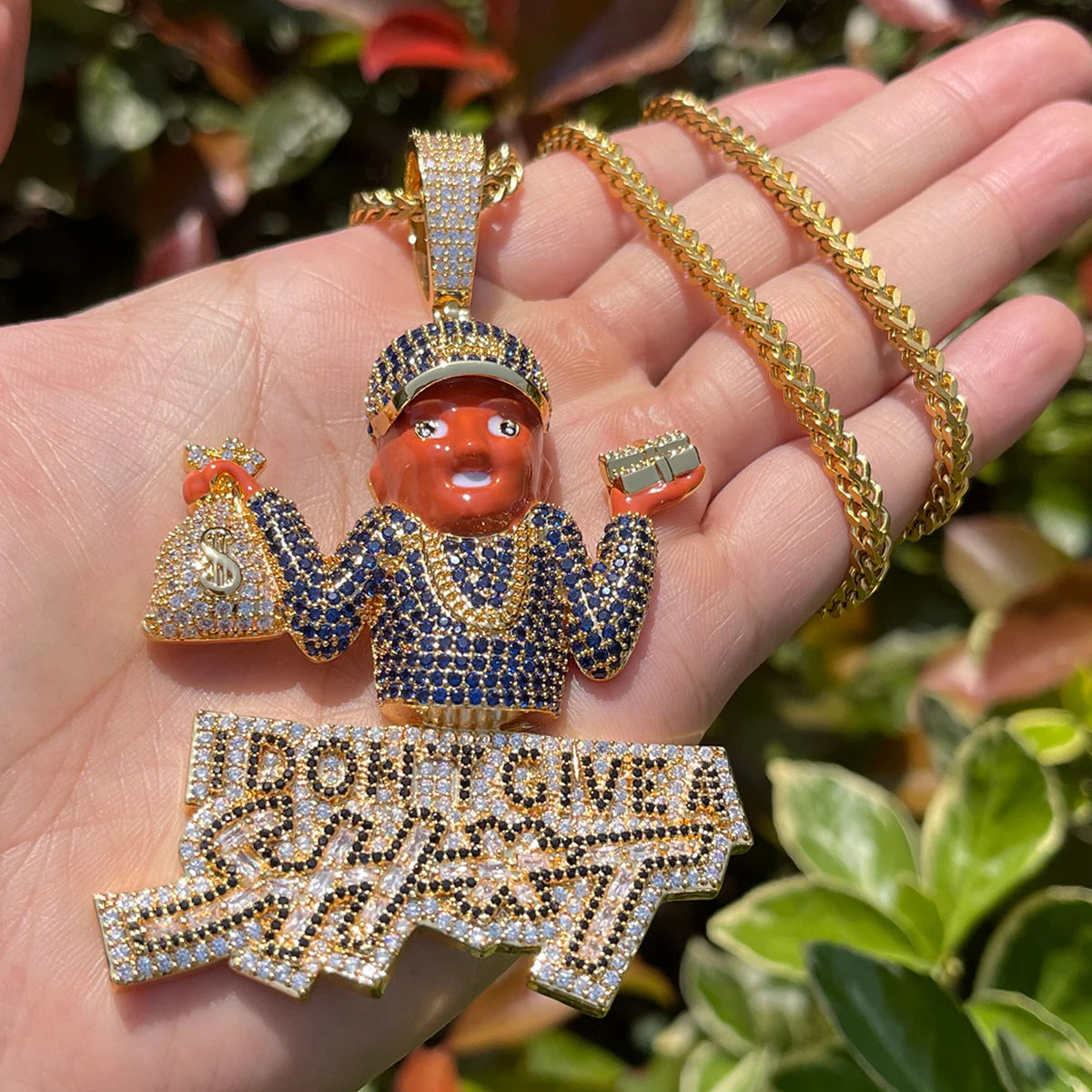 Iced Out I Don’t Give Pendant