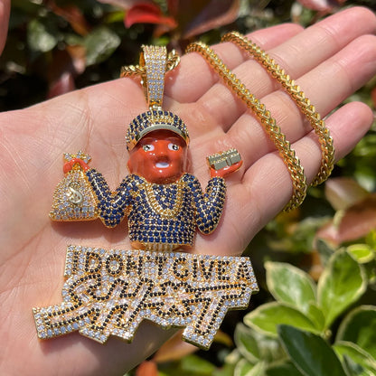 Iced Out I Don’t Give Pendant