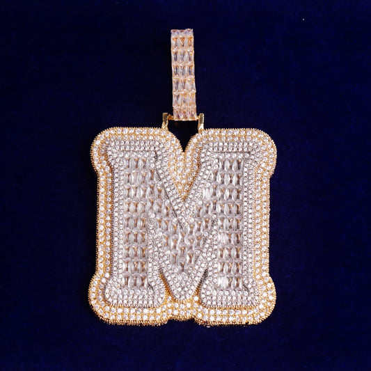 Single Letter Baguette Initial Pendant