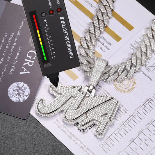 Alpha Ice Custom Initial Pendant