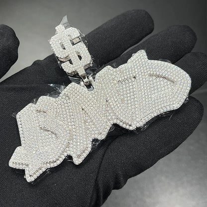 Custom Iced Out VVS Moissanite Name Pendant