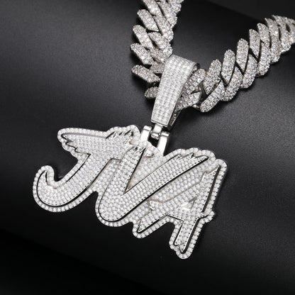 Alpha Ice Custom Initial Pendant
