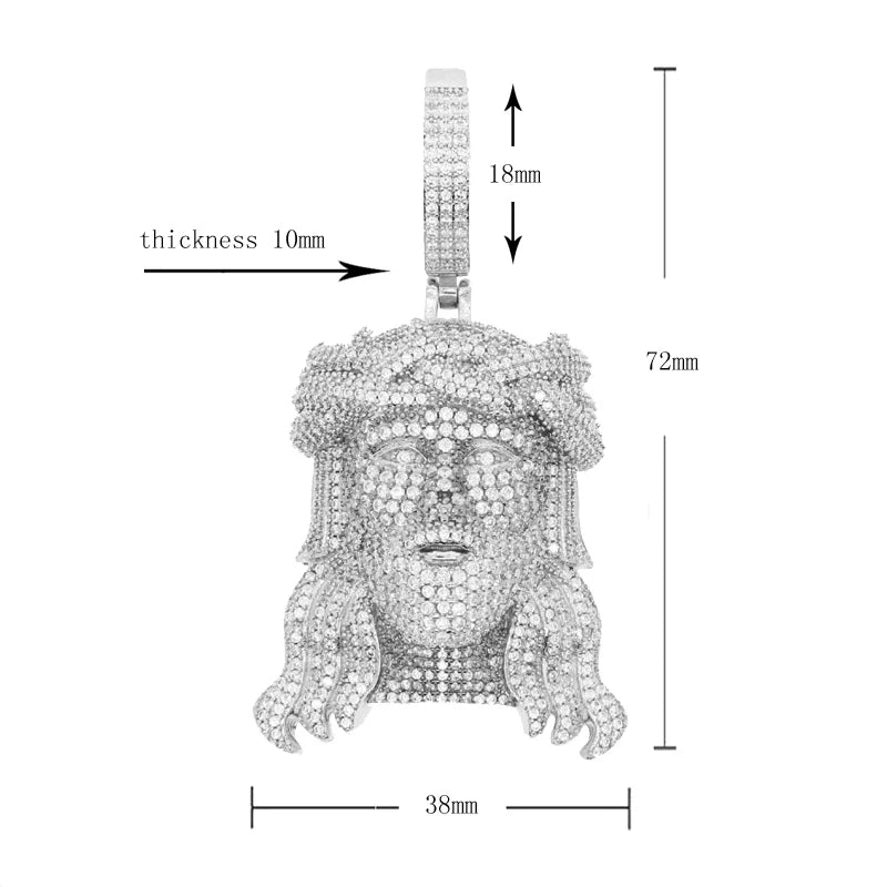 Jesus Micro Paved Pendant